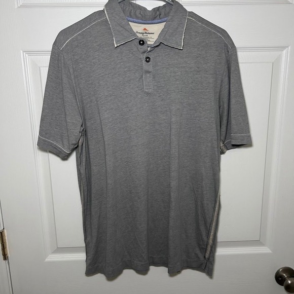 Tommy Bahama Other - Tommy Bahama Jeans Mens Polo Shirt Gray Island Modern Fit M Short Sleeve